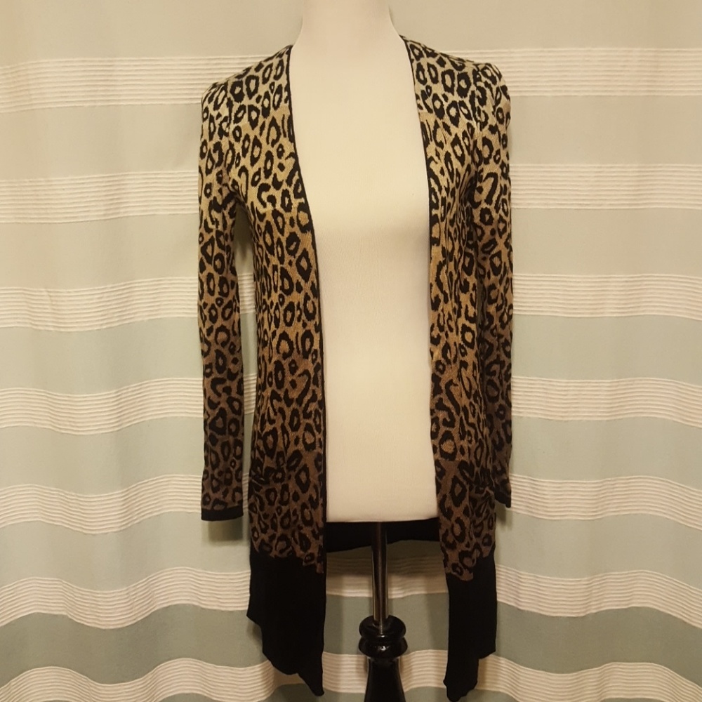 Joseph A leopard print, ombre cardigan